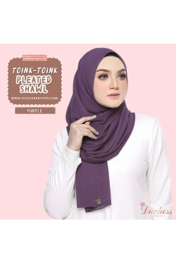 Pleated shawl - purple